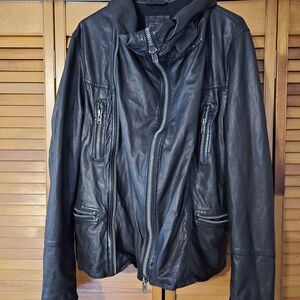 All Saints Black Leather Jacket